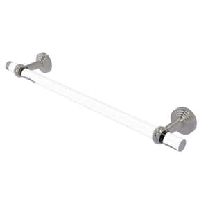 Pacific Beach 24 in. Towel Bar with Twisted Accents in Satin Nickel