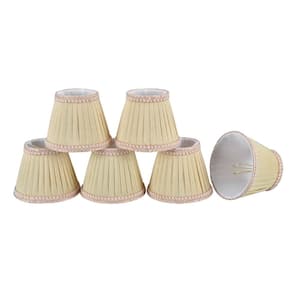 5 in. x 4 in. Ivory Pleated Empire Lamp Shade (6-Pack)