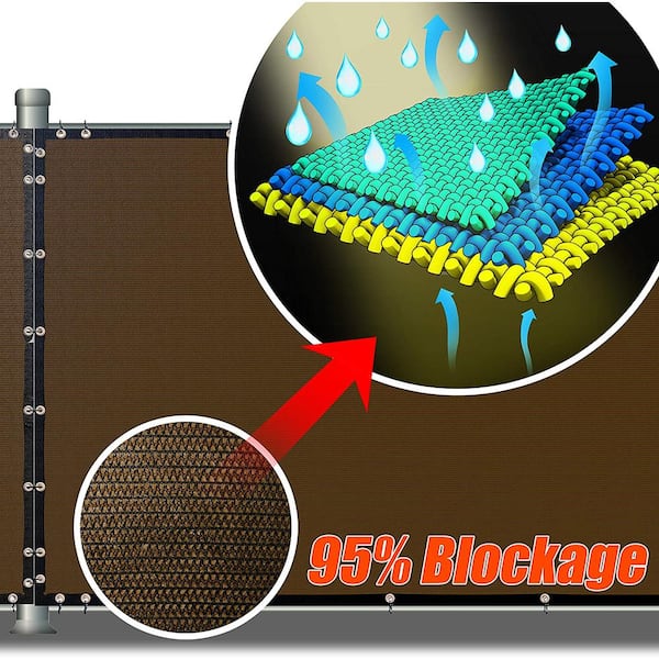 Cubilan 6' x 50' Black Fence Privacy Screen Windscreen, with Bindings & Grommets, Heavy Duty