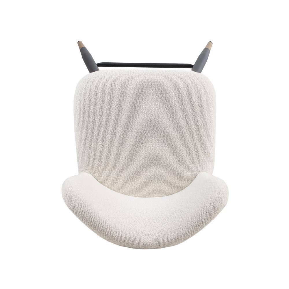 Modern White Upholstered Bar Stools with Gold-Tipped Metal Legs, Set of 2