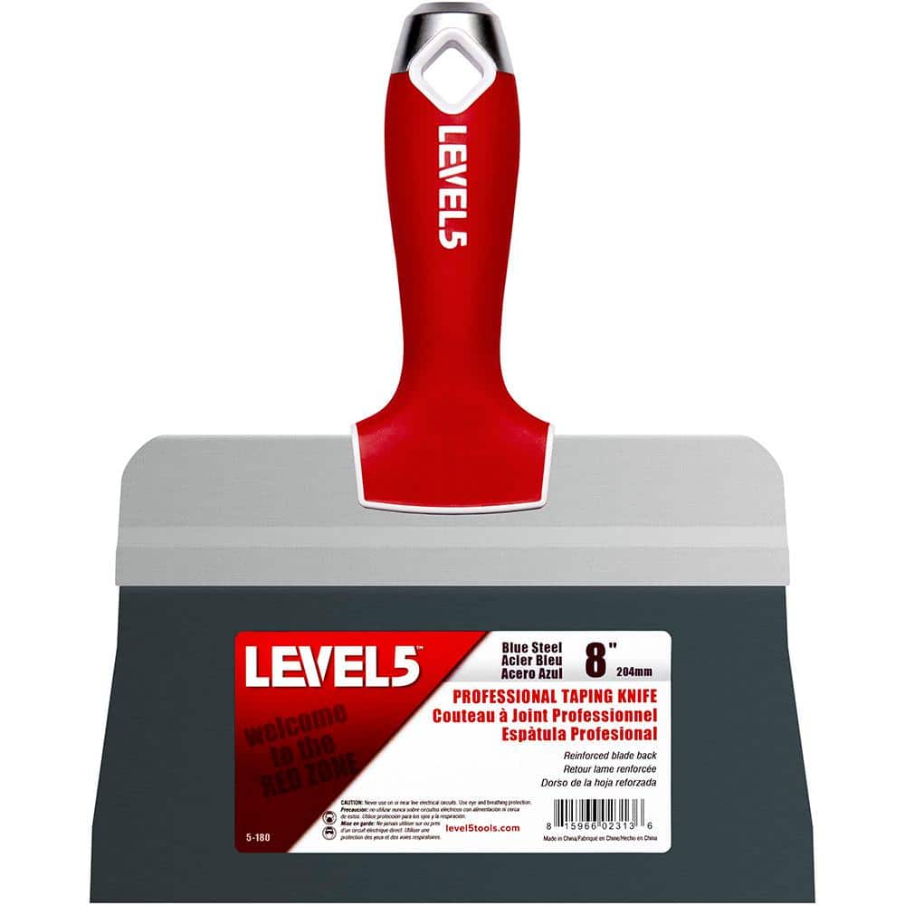 8 in. Blue Steel Big Back Taping Knife with Soft Grip Handle