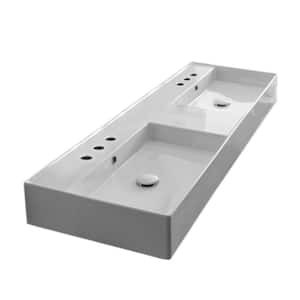 Teorema 2 Wall Mounted and Vessel Sink in White