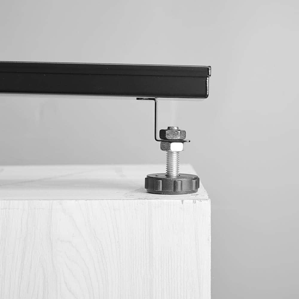 24 Inch Matte Black Stainless Steel Linear Shower Drain with Square Holes