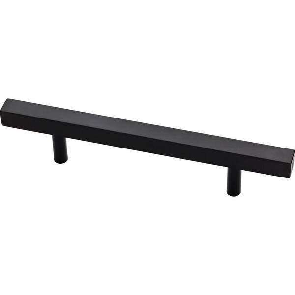 Franklin Brass Simple Square Bar 3-3/4 in. (96 mm) Matte Black Cabinet Drawer Pull (10-Pack)