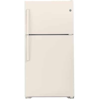 33 Inch Wide Bisque Refrigerators Appliances The Home Depot
