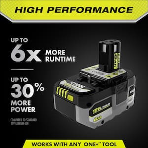 ONE+ 18V 6.0 Ah Lithium-Ion HIGH PERFORMANCE Battery and 2.0 Ah Compact Battery (2-Pack)