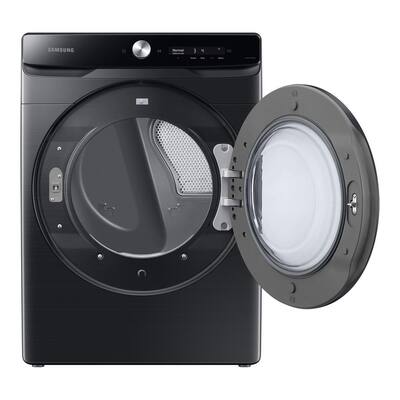 7.5 cu. ft. Smart Stackable Vented Electric Dryer with Smart Dial and Super Speed Dry in Brushed Black