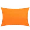 COLOURTREE 12 ft. x 7 ft. 220 GSM Waterproof Orange Rectangle Sun Shade ...