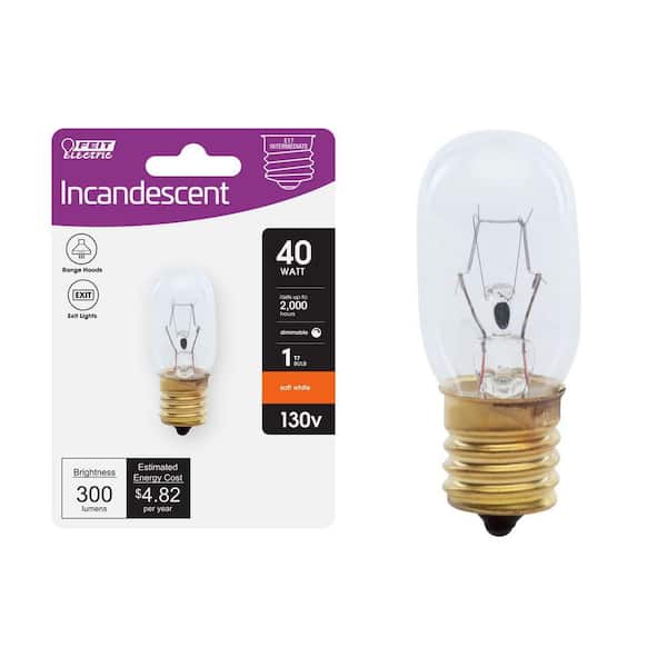 40-Watt Soft White (2700K) T7N Dimmable Intermediate E17 130-Volt Incandescent Light Bulb (1-Pack)
