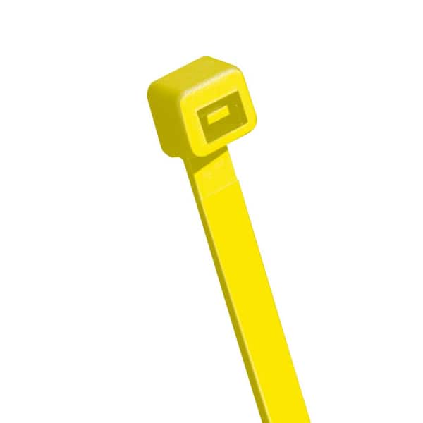 11 in. Standard 50 lbs. Tensile Strength UL 21S Rated Cable Zip Ties (Yellow) (500-Pack)