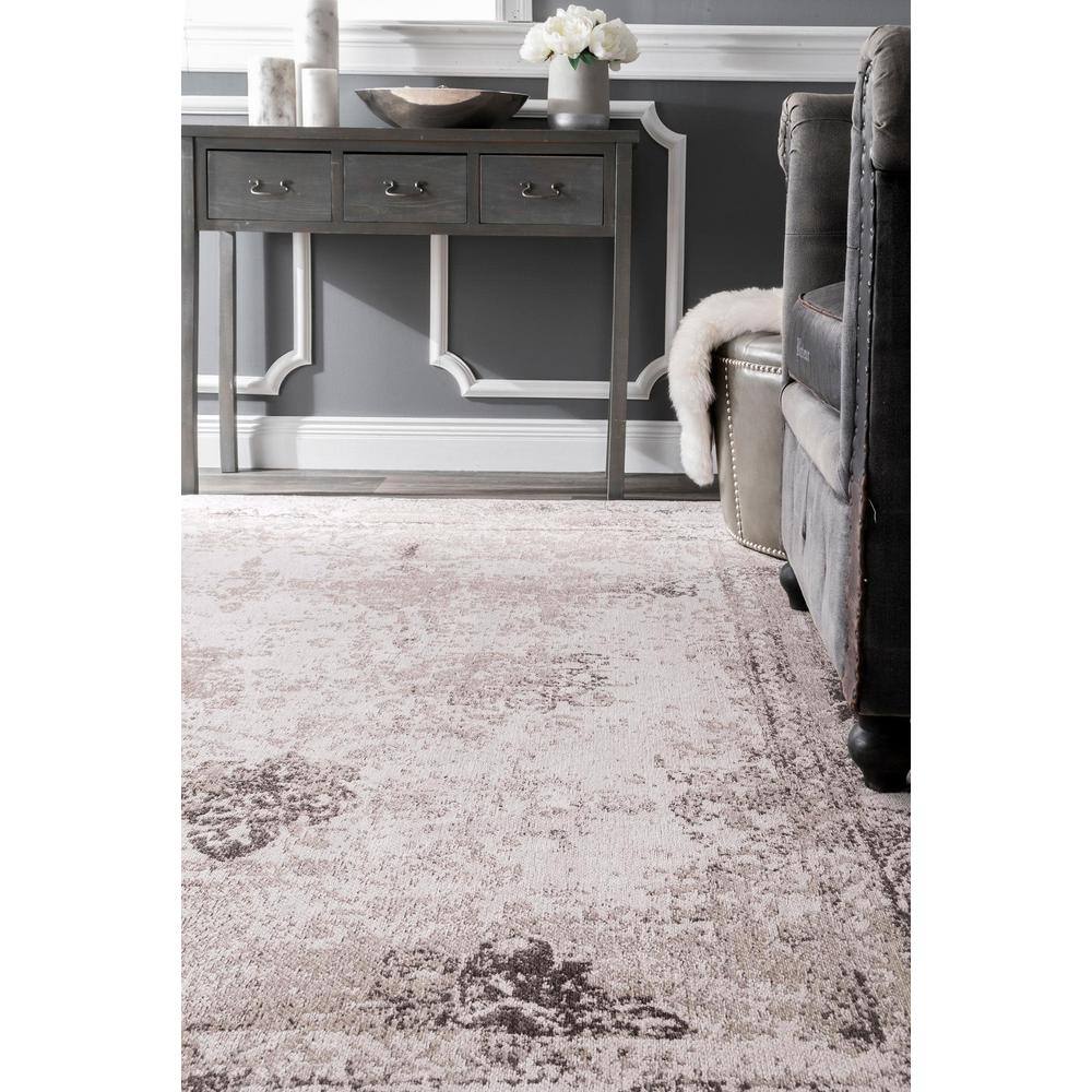 Shawanna Gray Vintage Wool and Synthetic Accent Rug