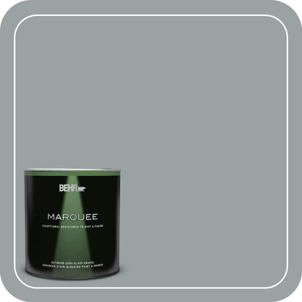 BEHR MARQUEE 1 qt. Home Decorators Collection #HDC-SM16-02 River Rock Grey Semi-Gloss Enamel Exterior Paint & Primer