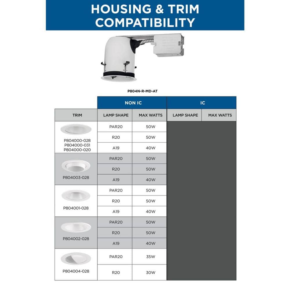 4" Gray Steel Air-Tight Non-IC Remodel Recessed Housing