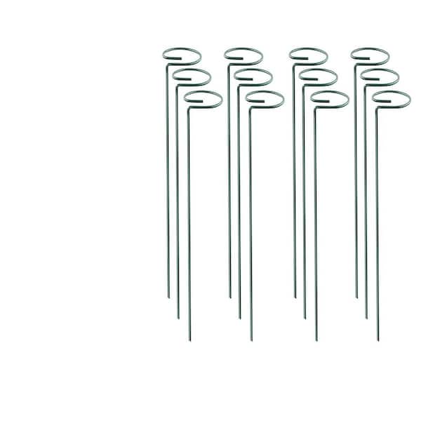 OGETFUUR 12-Pack 16 in. Metal Plant Support Stakes, Single Stemmed