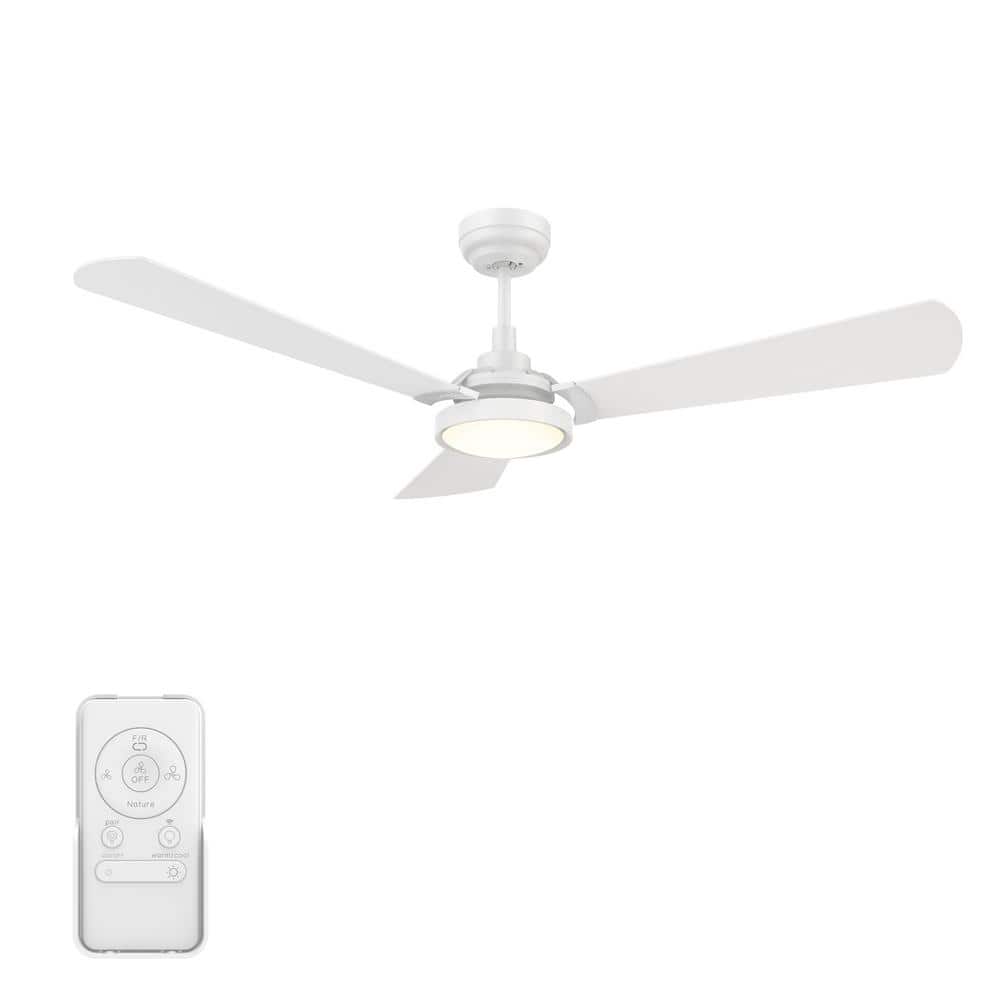Veter II 56 in. Dimmable LED Indoor/Outdoor White Smart Ceiling Fan with Light and Remote, Works with Alexa/Google Home price history on PriceWatchPro