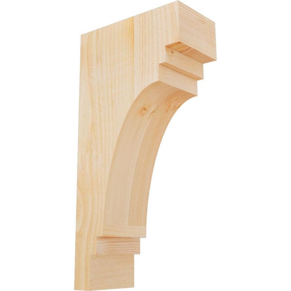 Ekena Millwork 6 in. x 12 in. x 24 in. Douglas Fir Pescadero Rough Sawn Corbel