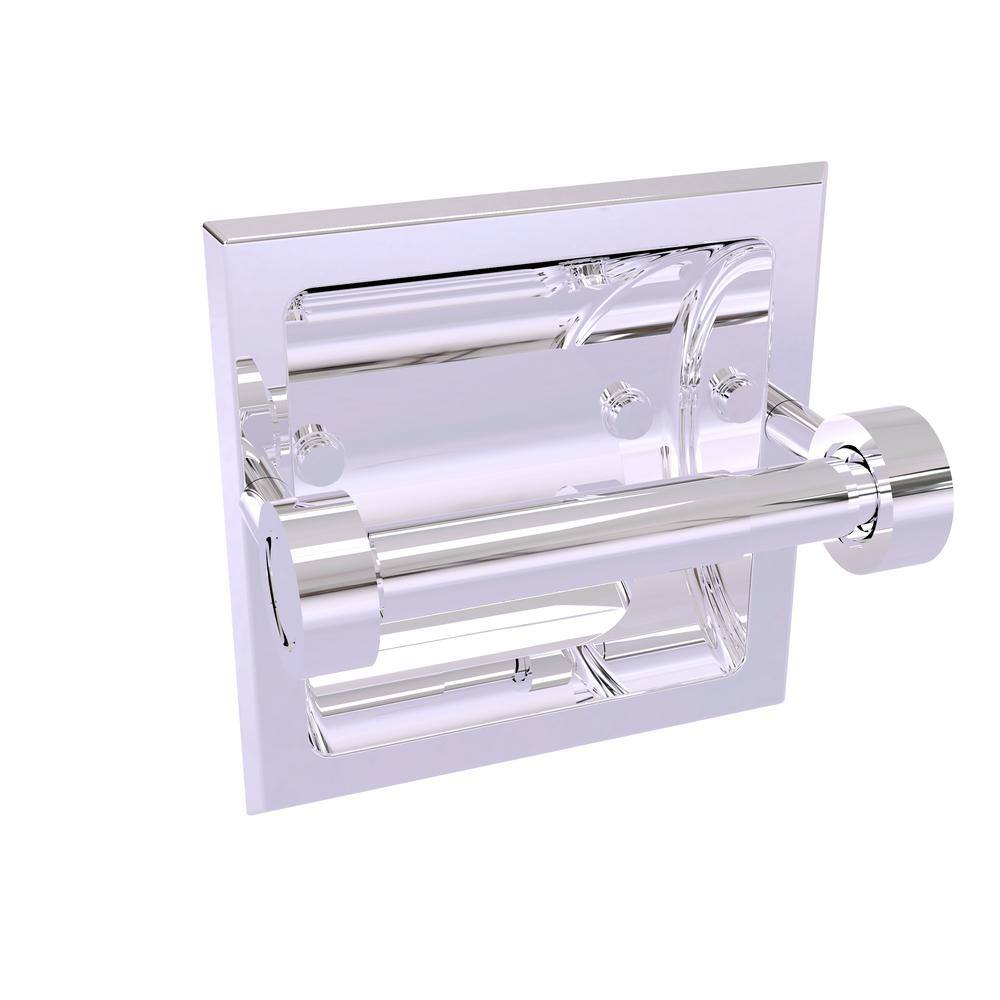 Polished Chrome Recessed Wall Mounted Toilet Paper Holder