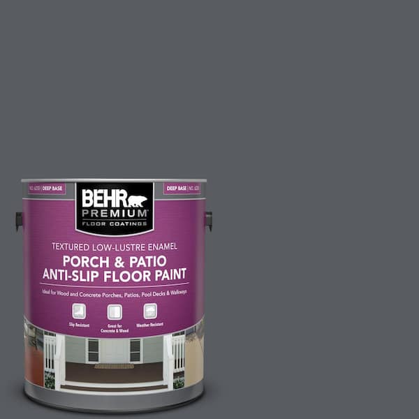 BEHR PREMIUM 1 gal. #PPU18-02 Pencil Point Textured Low-Lustre Enamel Interior/Exterior Porch and Patio Anti-Slip Floor Paint