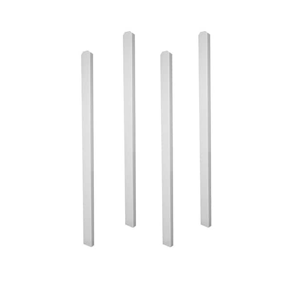 Zippity Outdoor Products 1.75 in. x 3.25 in. x 58 in. White Vinyl In-Ground Mounting System for Hampton Shower