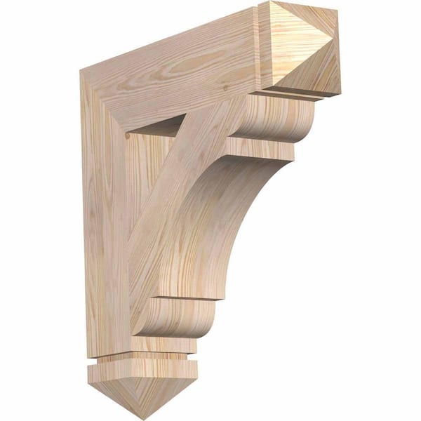 Ekena Millwork 5.5 in. x 26 in. x 26 in. Douglas Fir Olympic Arts and Crafts Smooth Bracket