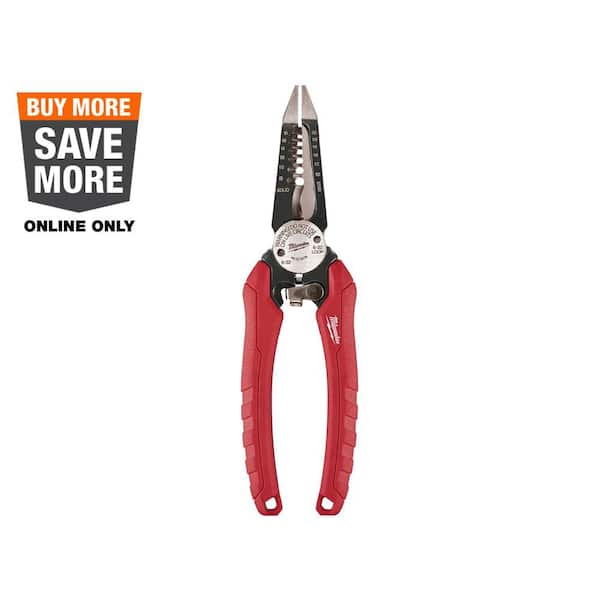 Milwaukee 7.75 in. Combination Electricians 6-in-1 Wire Strippers