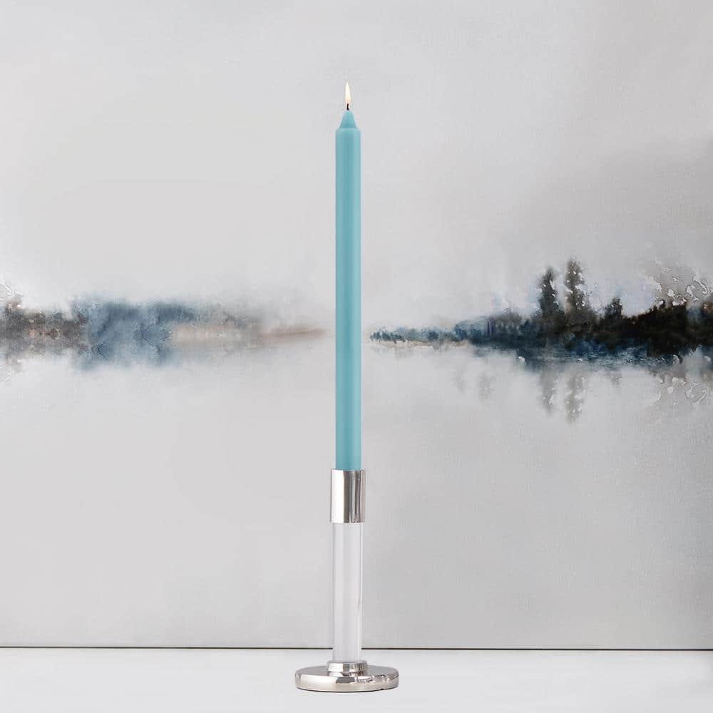 Sky Blue Beeswax Enhanced 12-Inch Taper Candles
