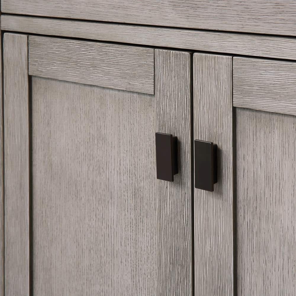 Chestnut 30'' Grey Oak Single Sink Bathroom Vanity with Bronze Hardware