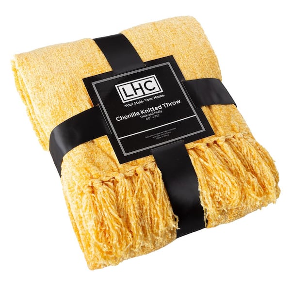 Gold discount chenille throw