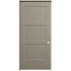 36 in. x 80 in. Birkdale Desert Sand Paint Left-Hand Smooth Solid Core Molded Composite Single Prehung Interior Door