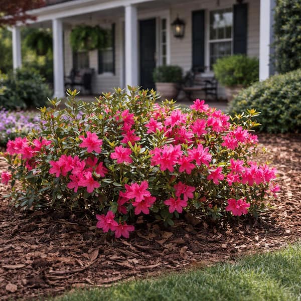 3 Gal. Encore Autumn Ruby Azalea Evergreen Shrub with Red Flowers