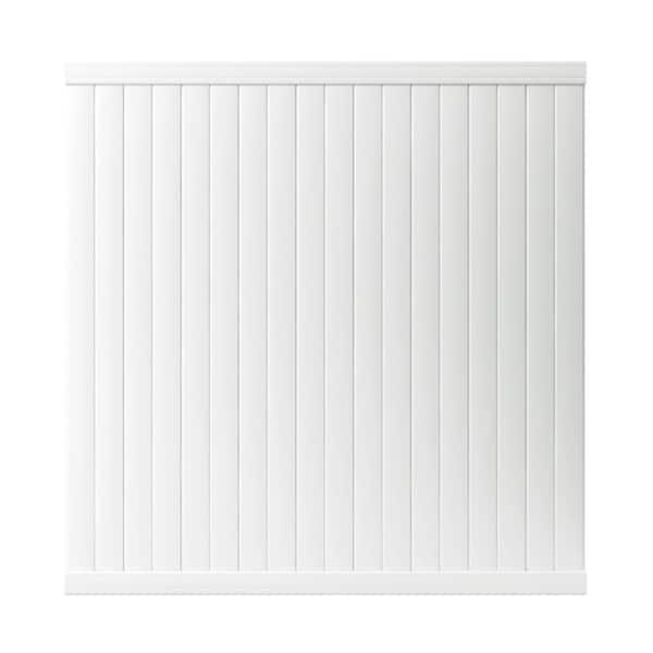 Outdoor Essentials 6 ft. x 6 ft. White Vinyl Privacy Fence Panel