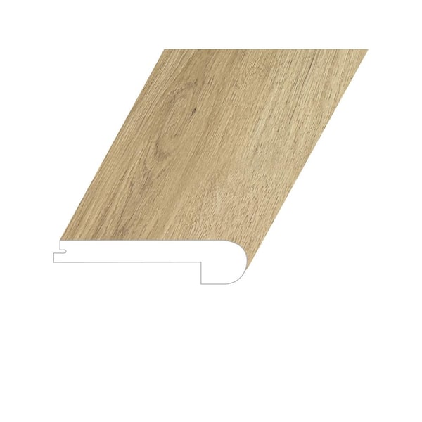Montserrat Rhodes Reims Natural 1 in. Thick x 4.5 in. W x 94.5 in. L HDF Waterproof Laminate Embossed Wood Look Flush Stair Nose
