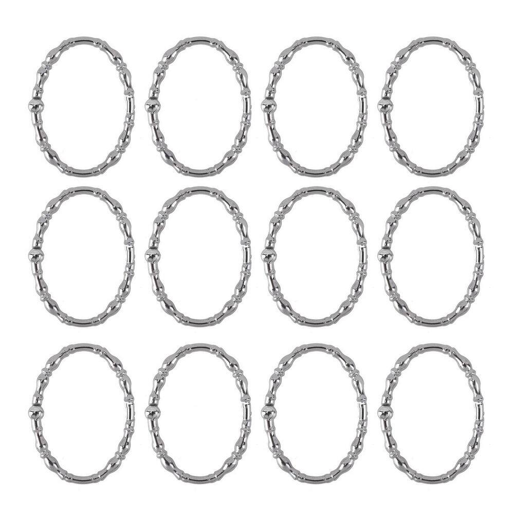 Chrome Zinc Alloy Shower Curtain Rings for Bathroom