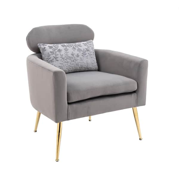 Grey accent chair deals chaise