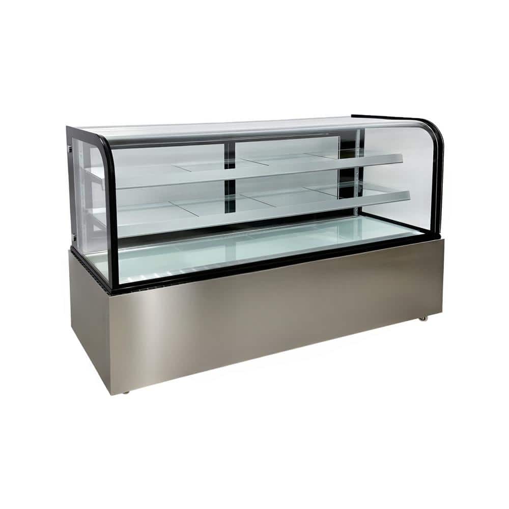 72 in 21.2 cu. ft. Bakery Refrigerator Case NSF EW72R Stainless