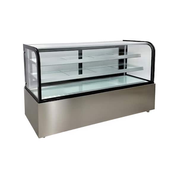 72 in 21.2 cu. ft. Bakery Refrigerator Case NSF EW72R Stainless