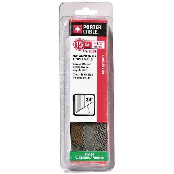 Porter-Cable 1-1/2 in. x 15-Gauge Glue Collated Nail (1000 per Box)