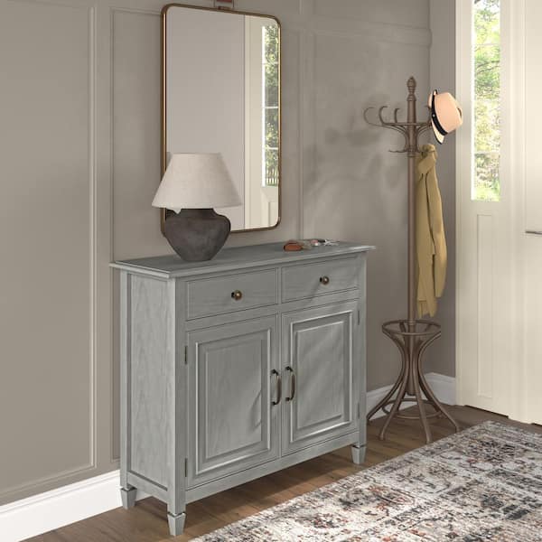 Simpli Home Connaught Solid Wood 40 in. Wide Traditional Entryway Storage  Cabinet in Distressed Grey AXCCON47-GR - The Home Depot