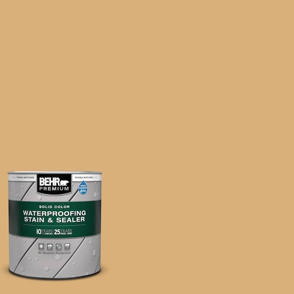 BEHR PREMIUM 1 qt. #SC-139 Colonial Yellow Solid Color Waterproofing Exterior Wood Stain and Sealer