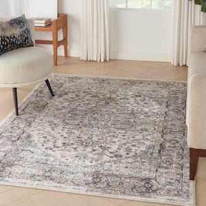 Concerto Ivory/Grey 4 ft. x 6 ft. Persian Modern Area Rug