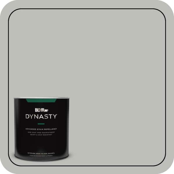 BEHR DYNASTY 1 qt. #PPU24-17 Hailstorm Gray Semi-Gloss Enamel Interior Stain-Blocking Paint & Primer