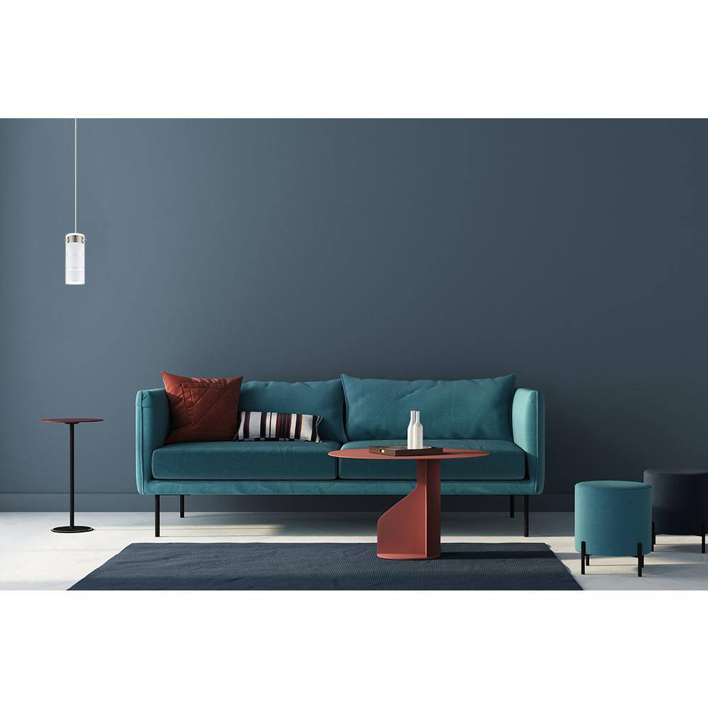 Olvero Modern Satin Nickel Mini LED Pendant Light