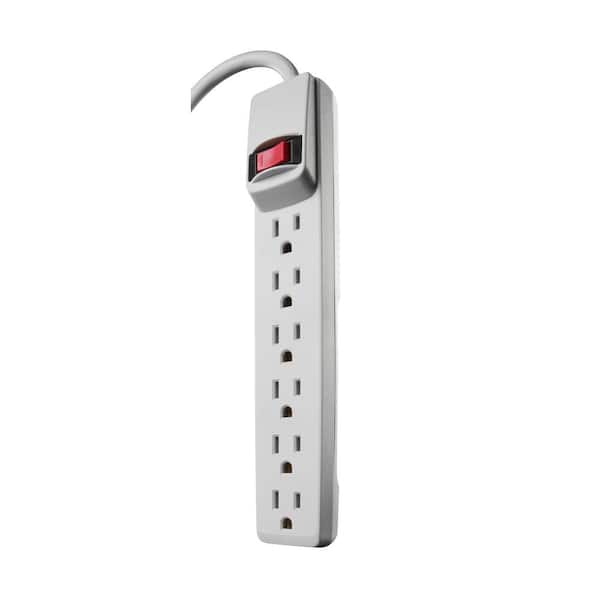Woods 2 ft. 6-Outlet Power Strip with Overload Protection