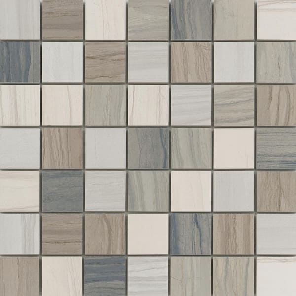 EMSER TILE Motion Multicolor 13.11 in. x 13.11 in. Matte Porcelain Mosaic Tile- (1.19 sq. ft./Piece)