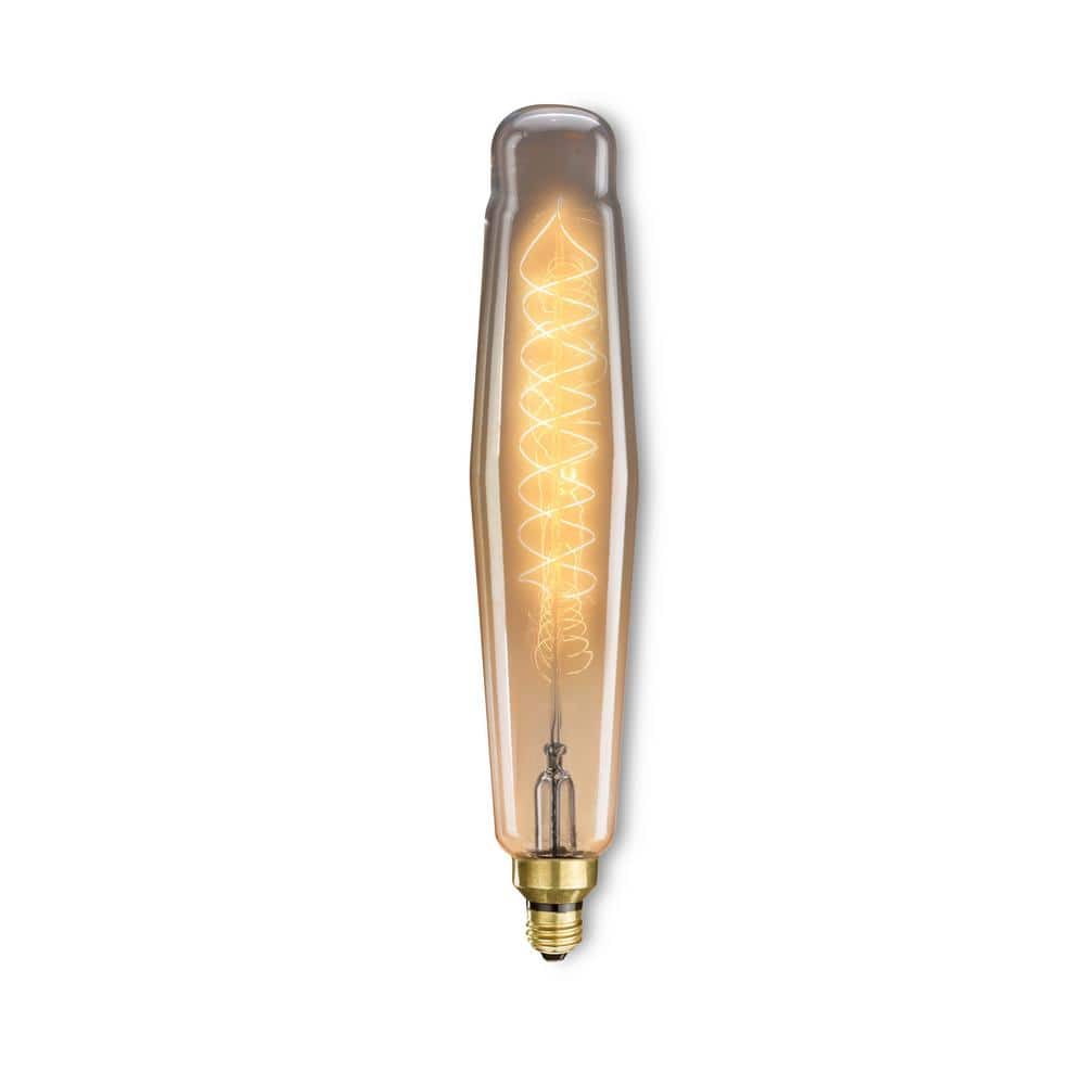 60-Watt Tubular Incadescent Medium Base (E26) Grand Filament Light Bulb Nos