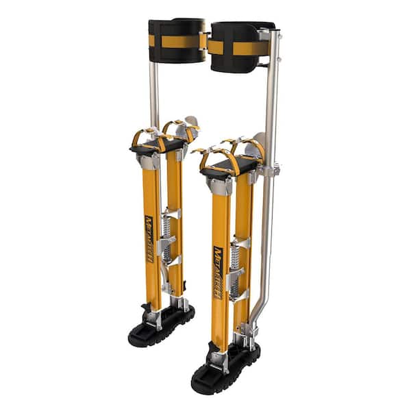 Jobsite Series 24-40 in. Yellow Drywall Stilts with 225 lbs. Load  Capacity