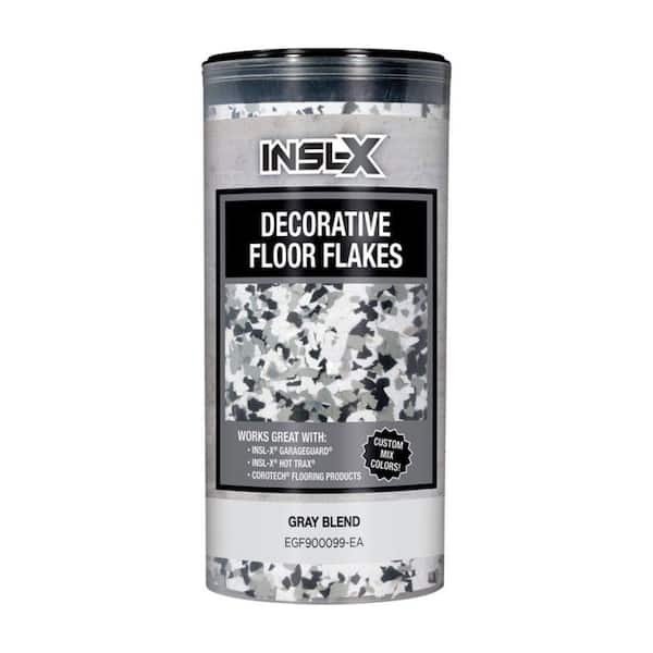 InslX 12 oz. Indoor and Outdoor Gray Blend Decorative Floor Flakes