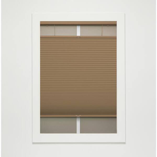 Perfect Lift Window Treatment Cut-to-Width Latte Cordless Top-Down Bottom-Up Blackout Eco Polyester Cellular Shade 32.5 in. W x 84 in. L