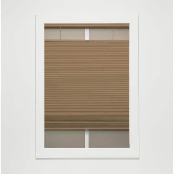 Cut-to-Width Latte Cordless Blackout Eco Polyester Top Down Bottom Up Cellular Shade 58.5 in. W x 48 in. L