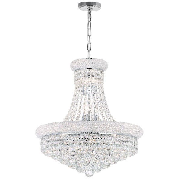 CWI Lighting Empire 14-Light Down Chandelier With Chrome Finish
